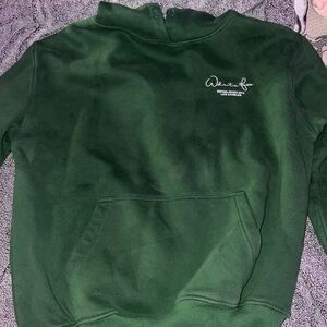Green white fox hoodie worn once